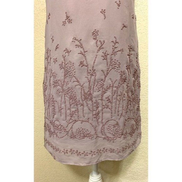 J.R. Nites by Caliendo Vintage 90s Lilac Purple Beaded Shift Dress - Picture 3 of 6